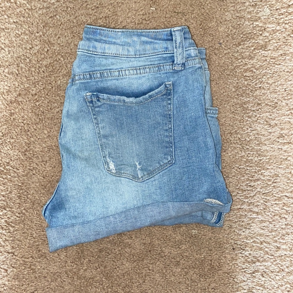 low rise jean shorts